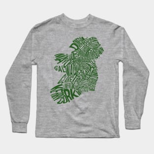 Counties of Ireland - Green Long Sleeve T-Shirt